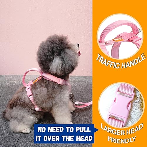 Miniatura 3 de DF Freedom - Arnés para perro Martingale sin tirones, mango de control de seguridad de fácil agarre, arnés de ajuste personalizable de 5 puntos a