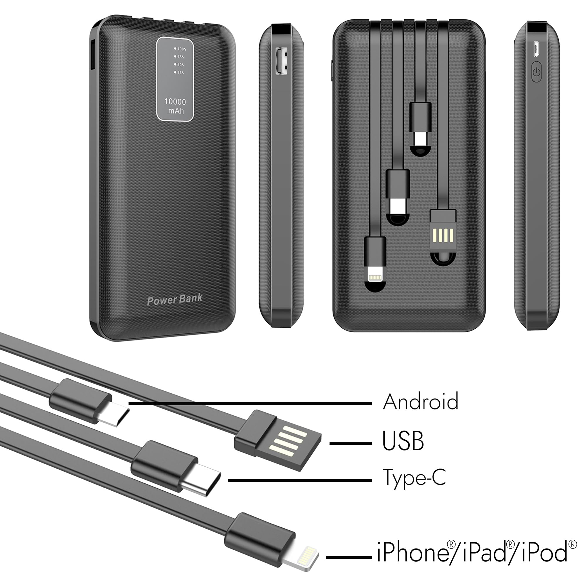 BATERÍA EXTERNA 4 EN 1