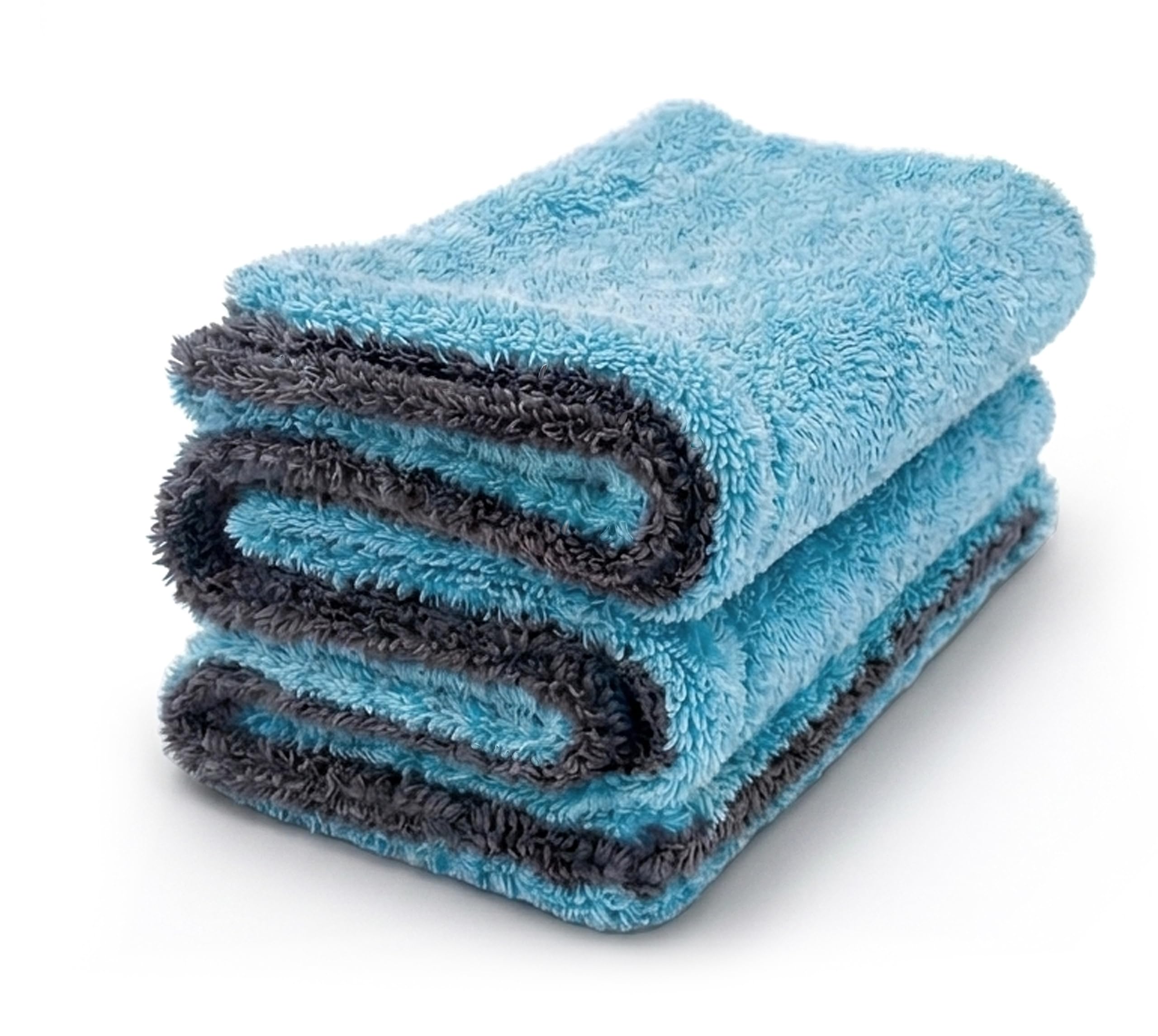 Motorev 1200 GSM - Twisted Loop Drying Towel - 1Pcs - 60x40 cm - Aqua Blue/Grey | Multipurpose | Lint-Free | Superior Softness & High Absorbency for Car & Bike-image-21
