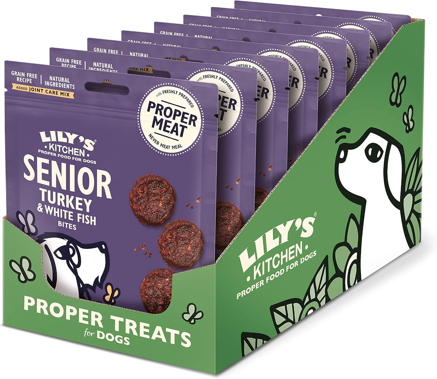 Lily's Kitchen Senior Dog Meaty Treats Grain Free Turkey & White Fish