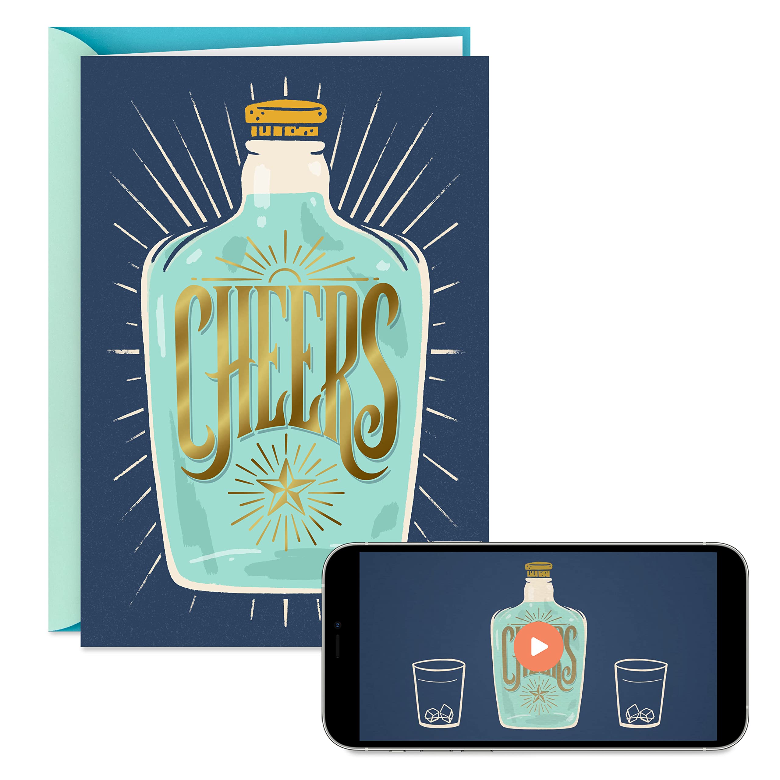 HallmarkPersonalized Video Birthday Card, Cheers (Record Your Own Video Greeting)