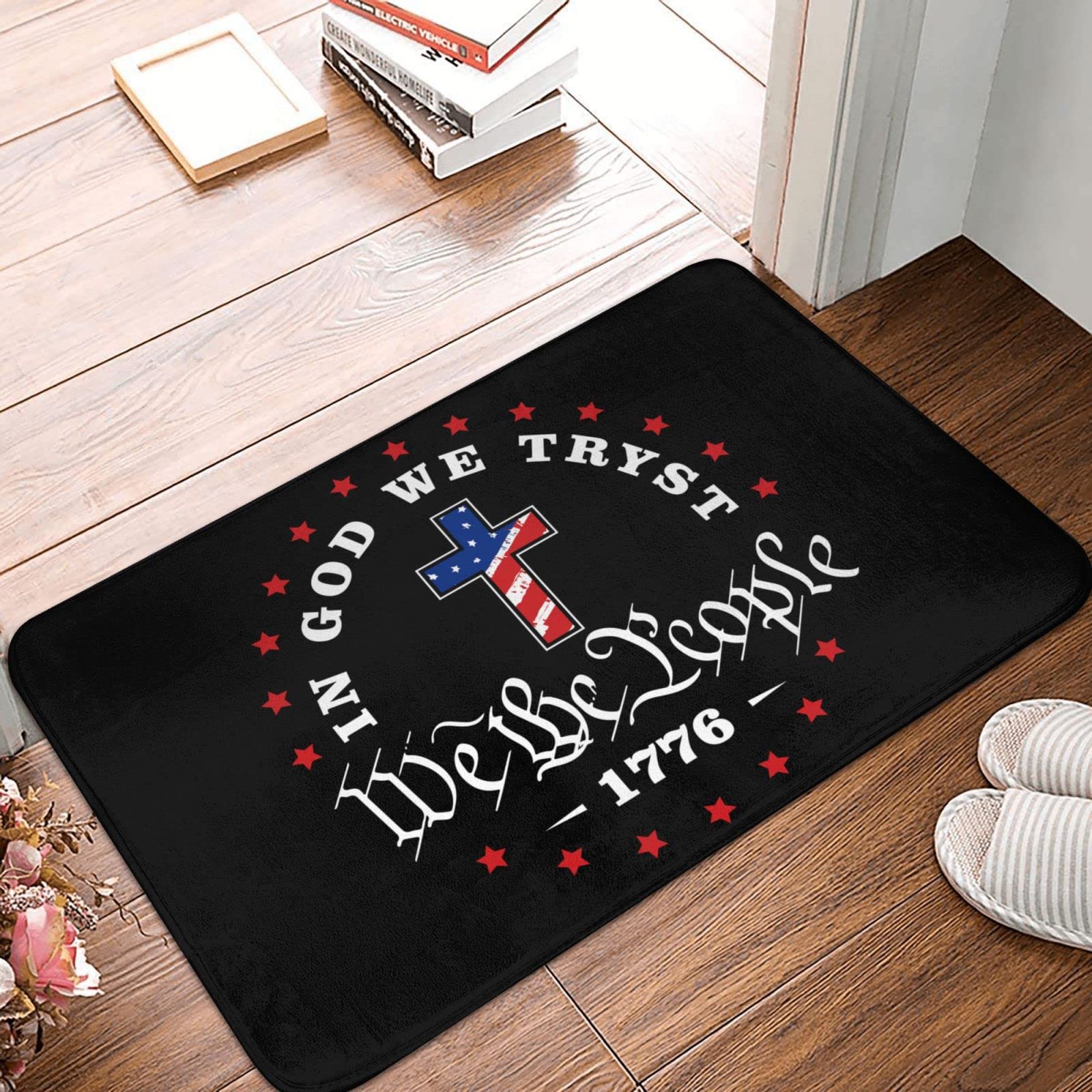 Tapis de bienvenue grand modèle In God We Trust de qualité
