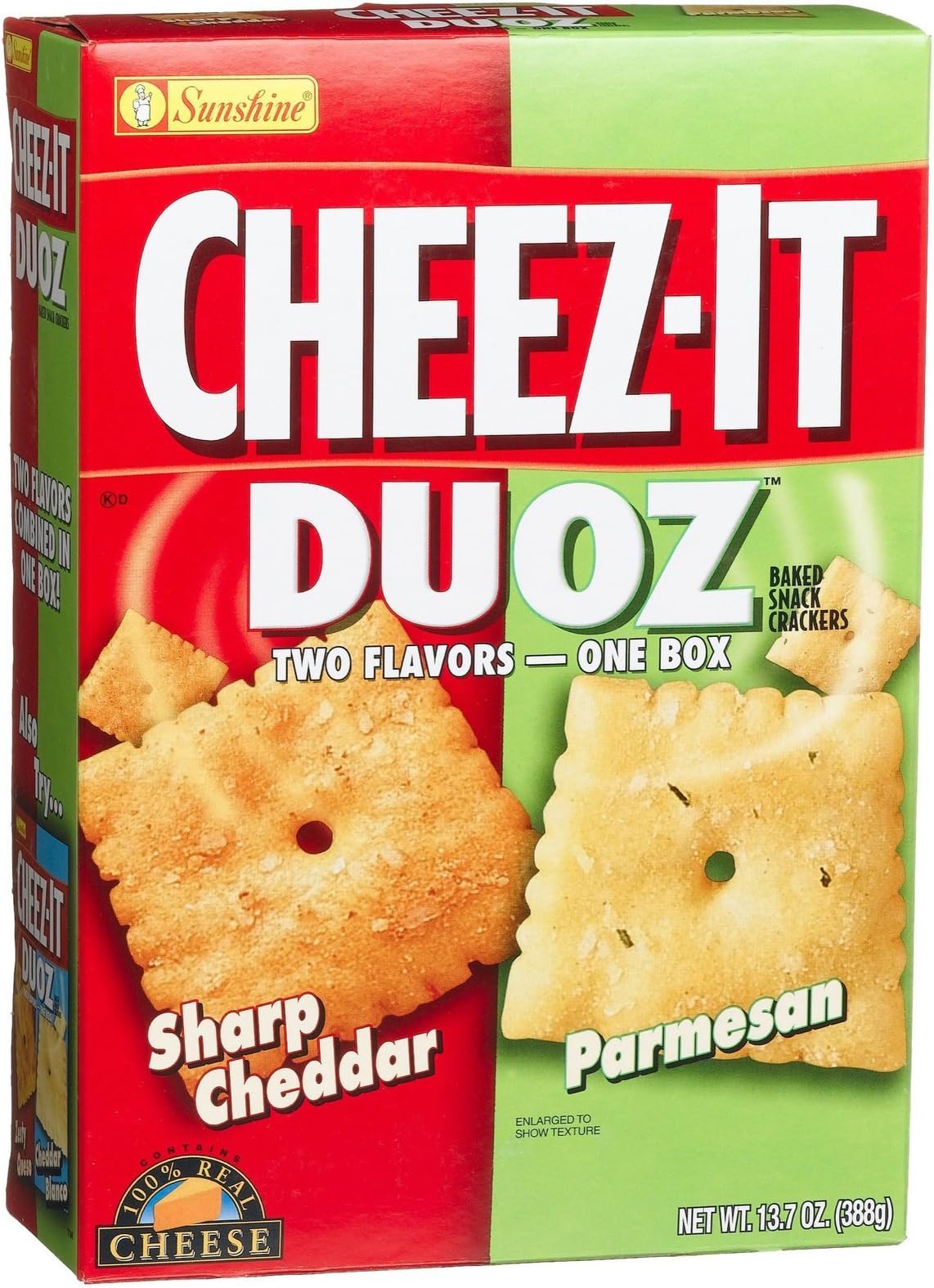 Duoz Sharp Cheddar and Parmesan Baked Snack Crackers