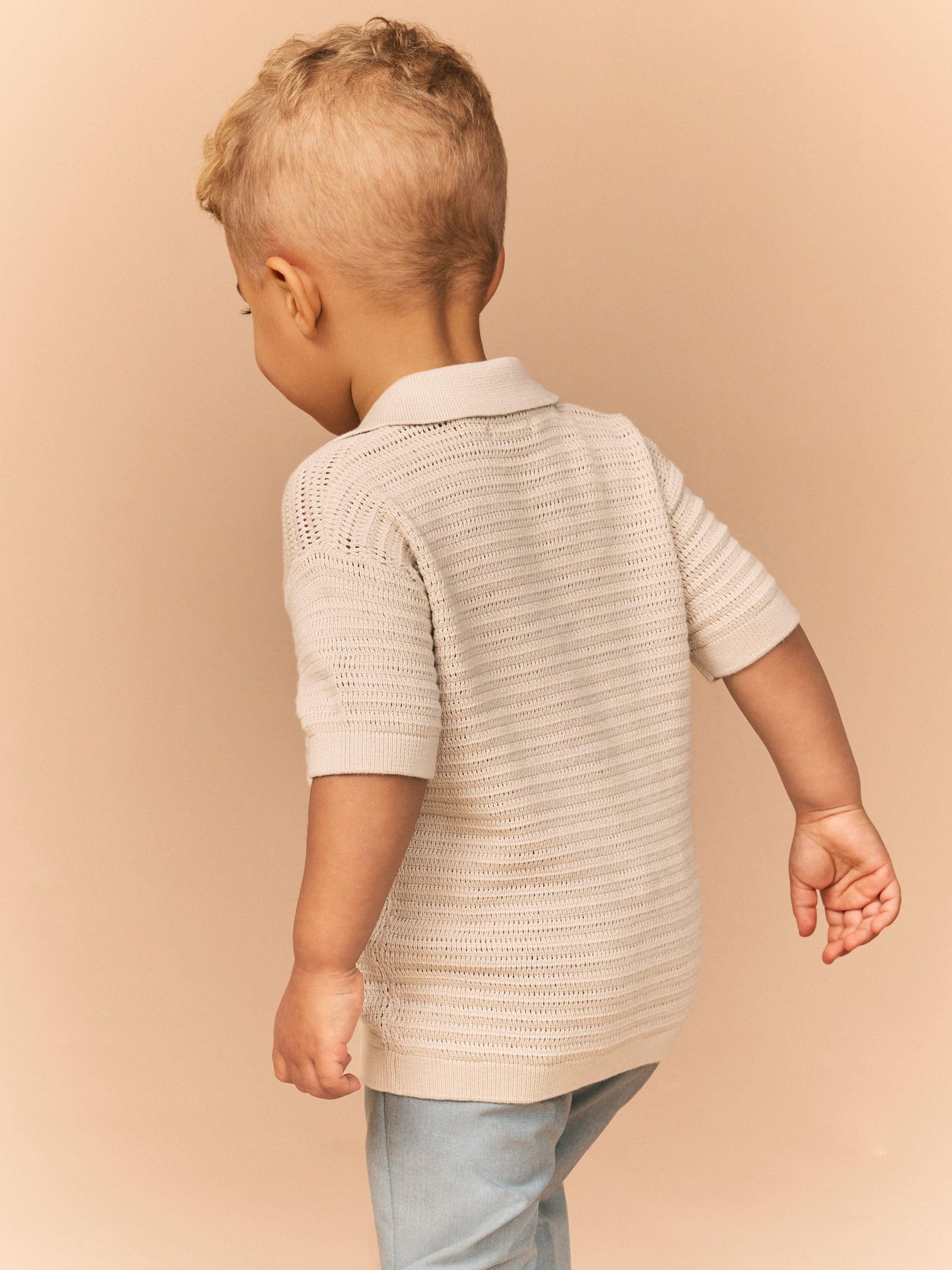 NEXT Jungen Standard Kurzarm-Poloshirt mit Reverskragen 100% Baumwolle 62-122