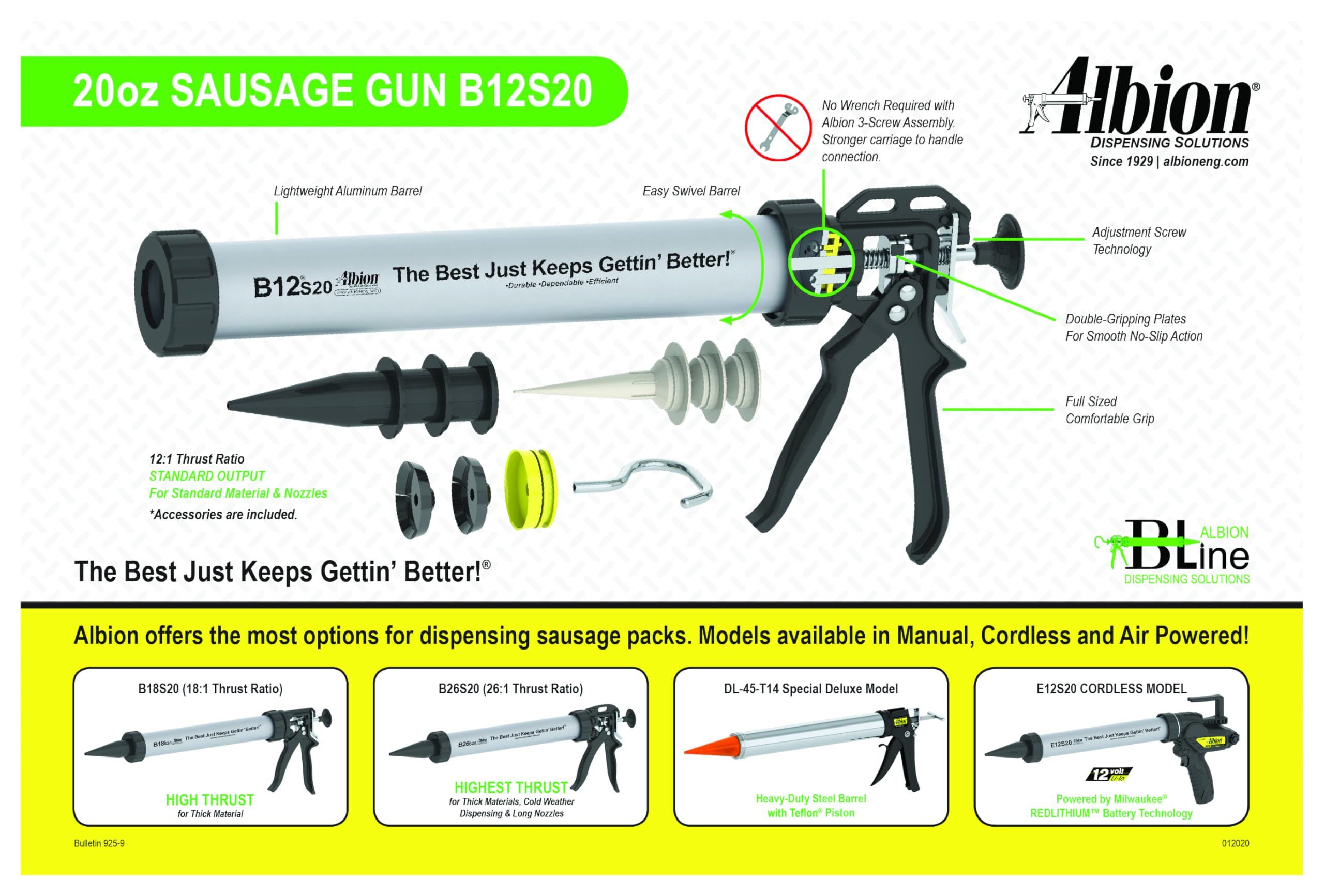 Albion Engineering Company B26S20 BLine Manual Sausage