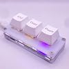 BTXETUEL Mini 3 Keys Cut Copy Paste Ctrl X C V SayoDevice Keyboard RGB Macro Pad Gaming Mechanical OSU Keypad Programmable for Work and Gaming White