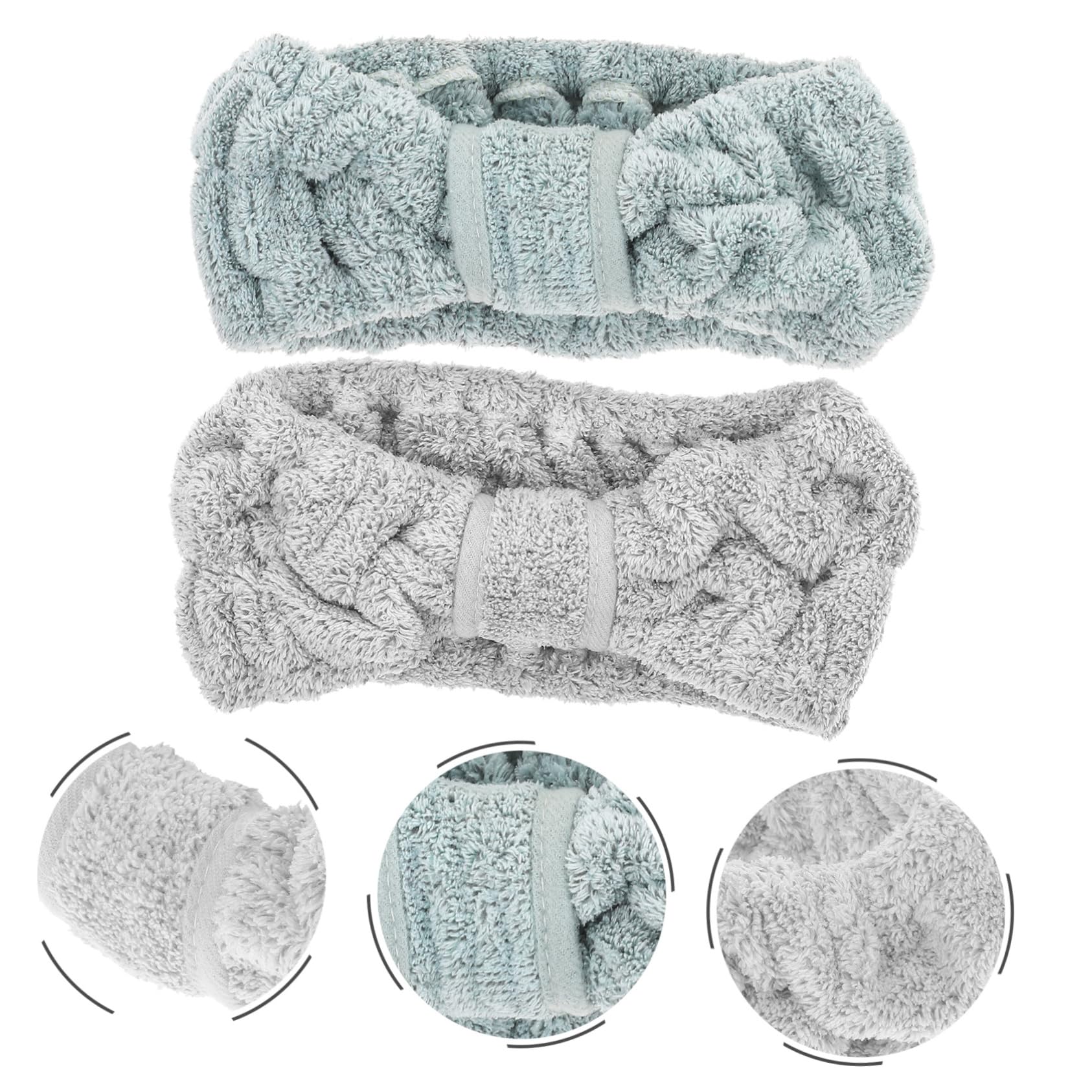 Healeved 3 Set Di Pratiche Fasce Per Da Trucco Adorabili Fasce Per Da Spa Fasce Per Per Il Lavaggio Del Viso Accessori Per Morbidi Ed Per Donne Per Lavarsi I E Fare Il Bagno 2 Pezzi * 3