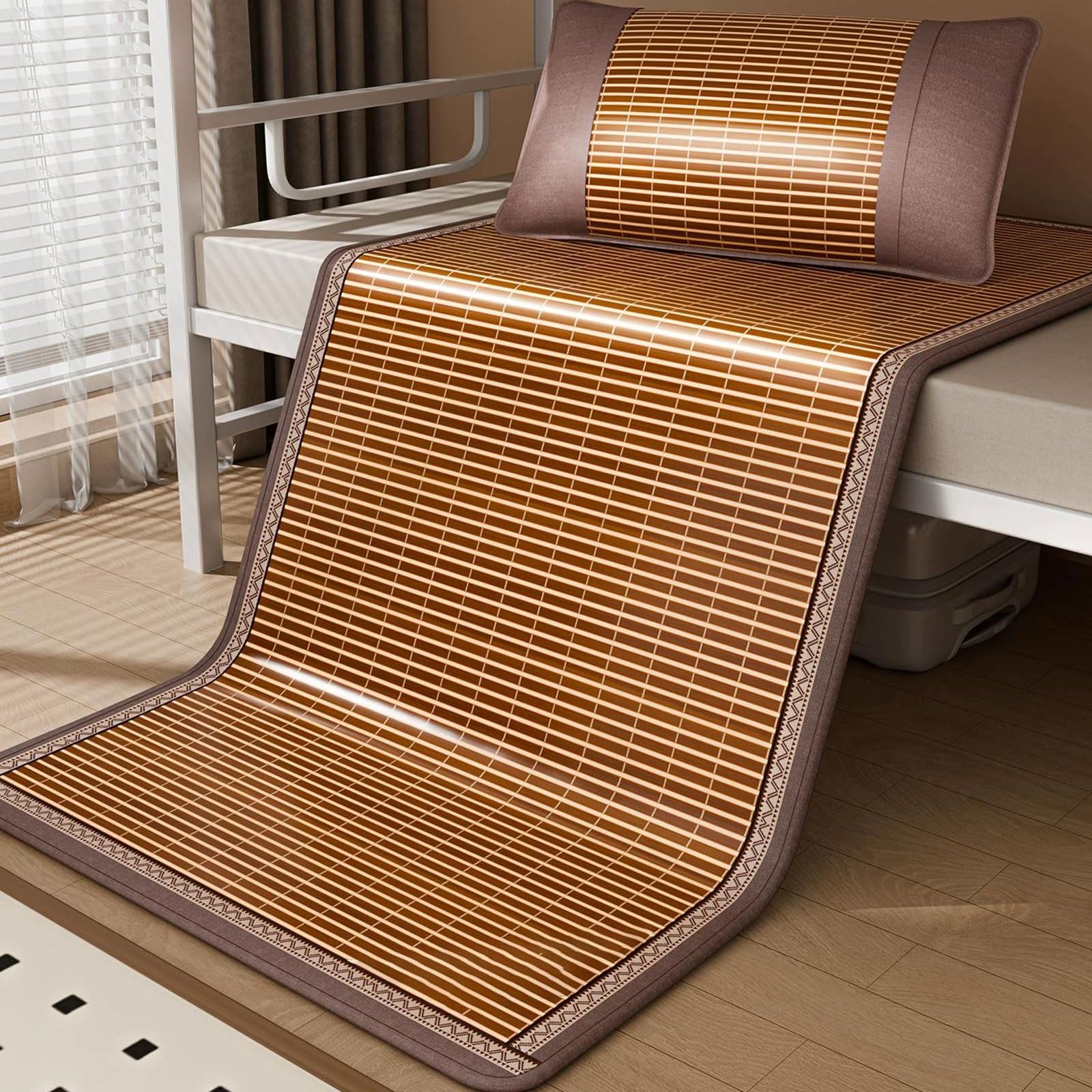Esterilla de bambú natural para cama y sofá colchoneta fresca de verano 1