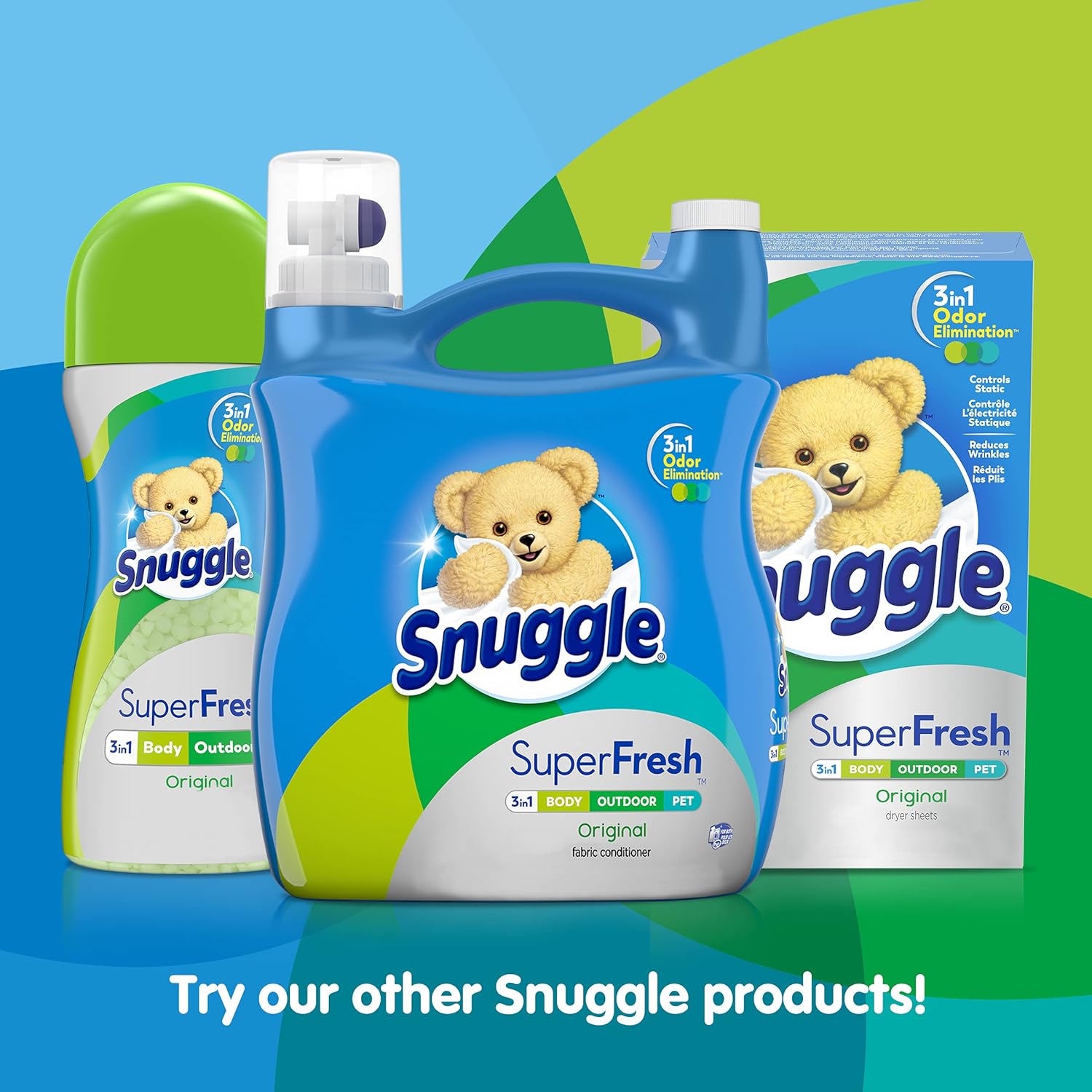 Snuggle Scent Shakes in-Wash Scent Booster Laundry Beads for Super-Fresh Original 3-in-1 Odor Elimination, Green, 19 Oz : Health & Household