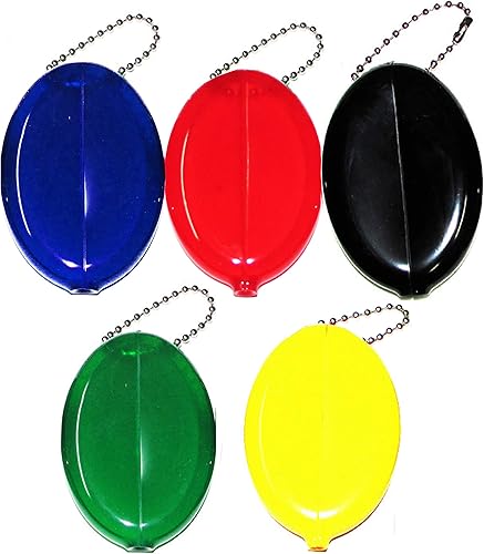 Monedero ovalado hecho en Estados Unidos, 5 monederos nuevos en colores populares