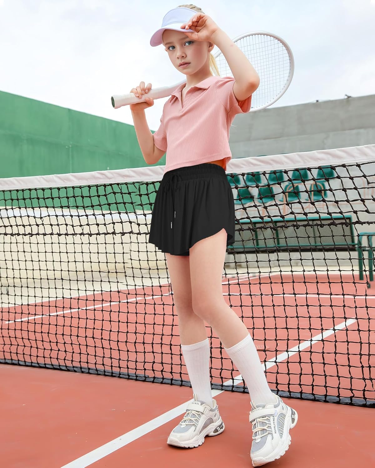 HASMES Girls Butterfly Shorts Teen Flowy Athletic Shorts for Running Dance Cheer 5-14Y - Image 7