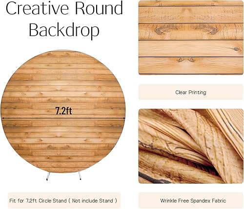 Miniatura 8 de Fondo redondo rojo de 7.2 pies, resistente a las arrugas, fondo redondo para fotografía, para bodas, cumpleaños, baby shower, decoraciones