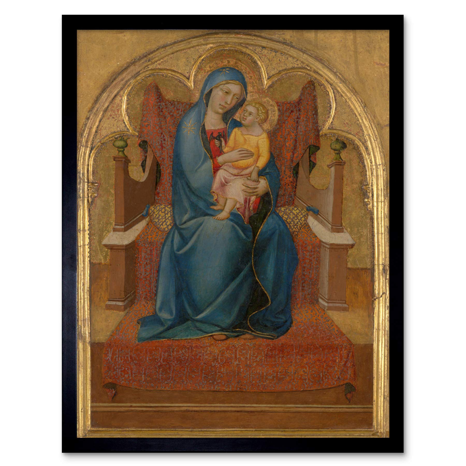 Artery8 Virgin And Child Religious Painting Art Print Framed Poster Wall Decor 12x16 inch