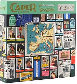 Keymaster Games | Caper: Europe | Board Game | Ages 10+ | 2 Players | 25-35 Minutes Playing Time