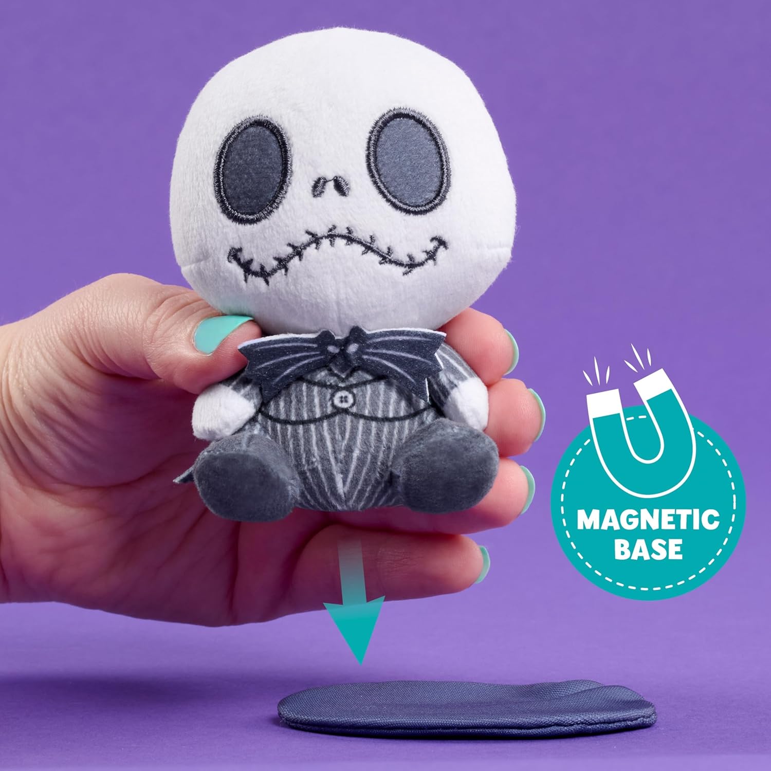 Disney Perch’d 4-inch Shoulder Plush Jack Skellington Stuffed Animal, Wearable Plushie, Soft Toy for Fans, Girls, Boys, Kids, Ages 2 and Up by Just Play - Image 4