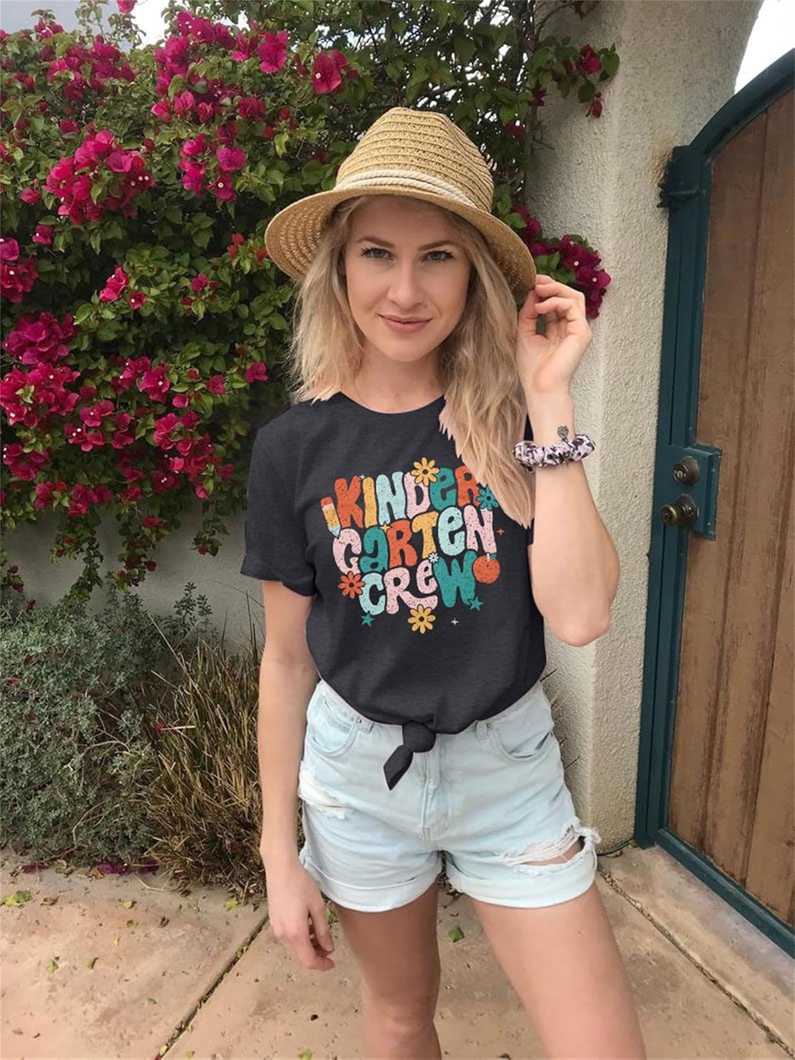 Teacher Shirt Women First Day of School T-Shirt Back to School Tshirt Third Grade Crew Shirt Teacher Gift Tops - Image 6