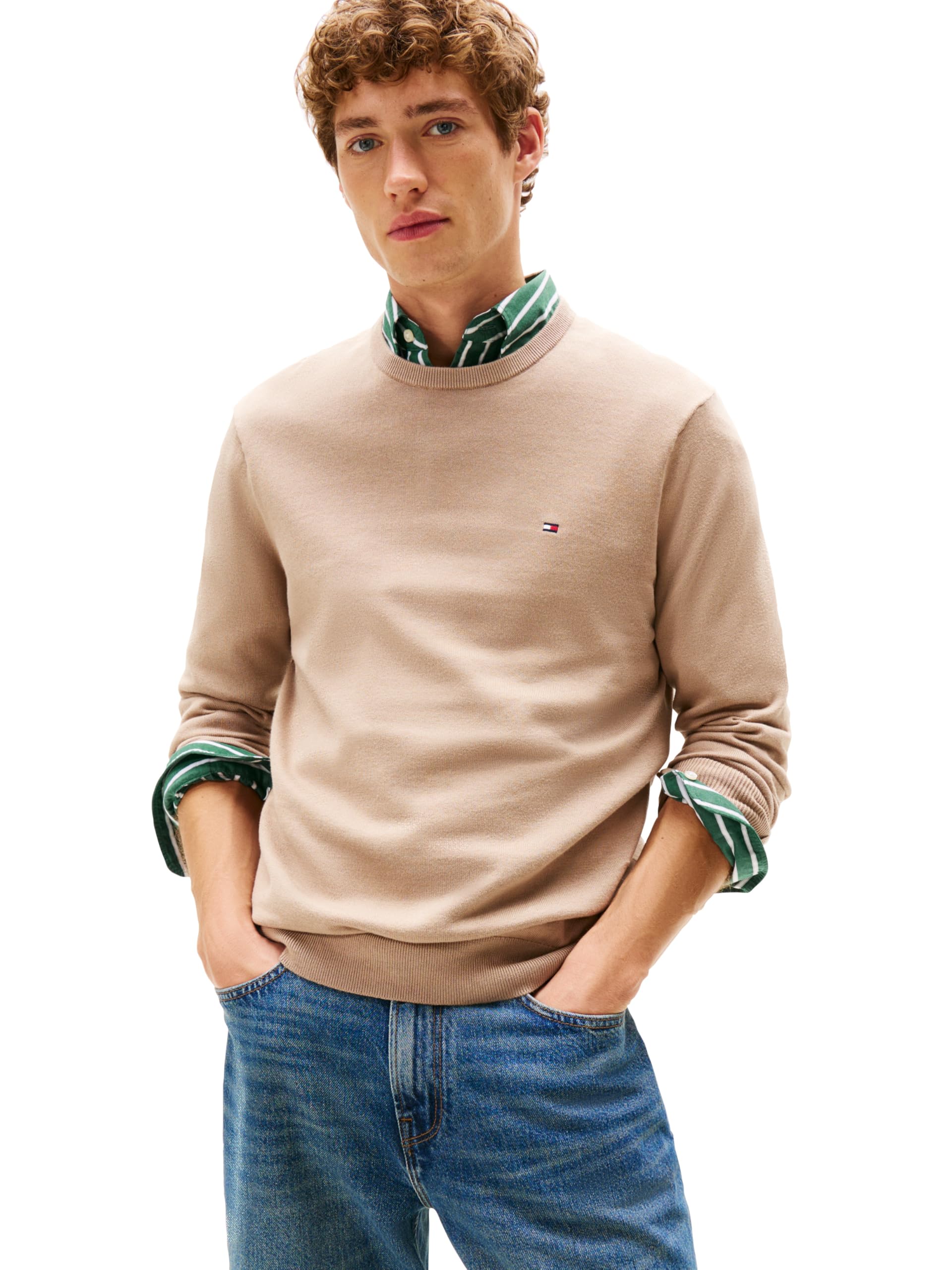 Tommy Hilfiger Cotton Solid Crewneck Pullover