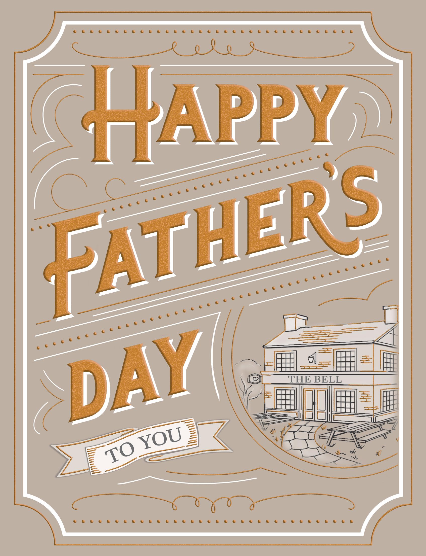 Father's Day Card, Classic Happy Father's Day to You Card - 8 x 6 inches - Piccadilly Greetings