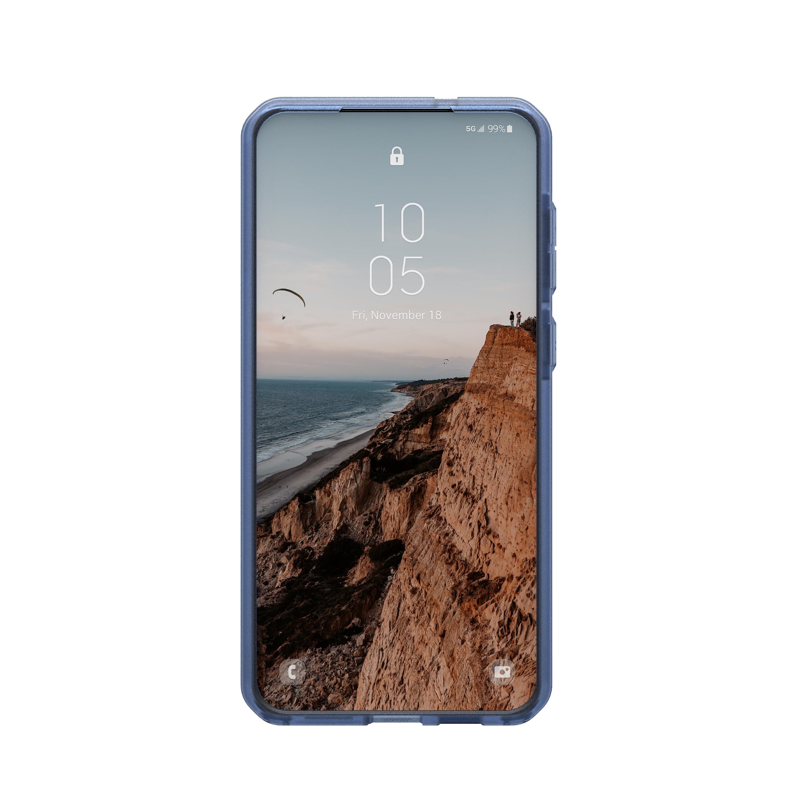 Urban Armor Gear Dot Case per Samsung Galaxy S25 Edge Custodia (Anello magnetico, Designed for Samsung certificato, Ricarica wireless compatibile) cloud (blu trasparente)