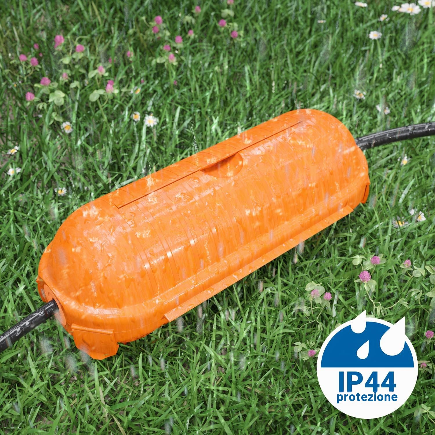 deleyCON Scatola Protezione Cavi Outdoor IP44 Impermeabile Resistente Spruzzi - Arancione