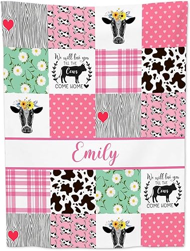 Manta de bebé personalizada para niñas, manta de bebé personalizada con nombre, manta suave personalizada con nombre, manta de guardería rosa de