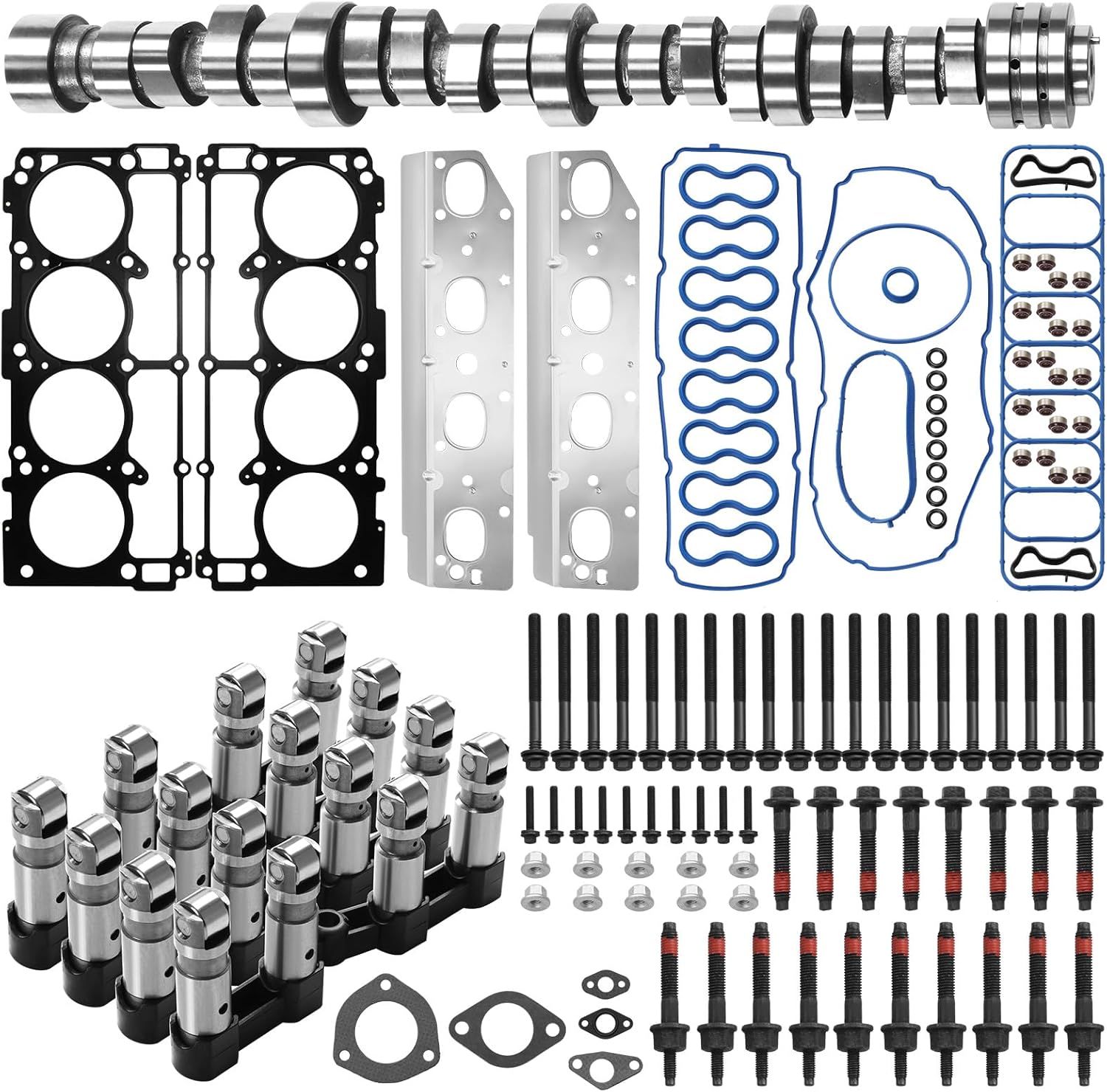 Cam and Lifter Kit Camshaft Kit With Head Gasket Camshaft Valve Lifters & Bolt Set For 2009-2015 Grand Cherokee 5.7L V8 Engines