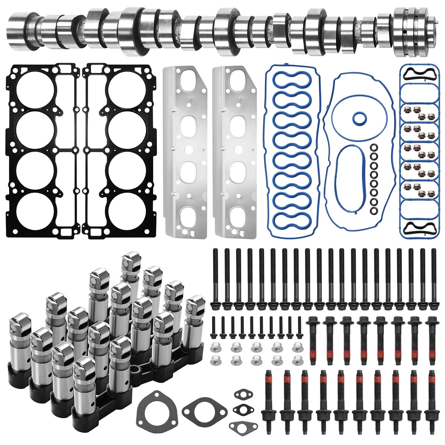 Generic Engine Full Gasket Set with Head Gasket Camshaft Valve Lifters & Bolt Set Automotive Gaskets Kit for 2009-2015 Grand Cherokee 5.7L V8 Engines