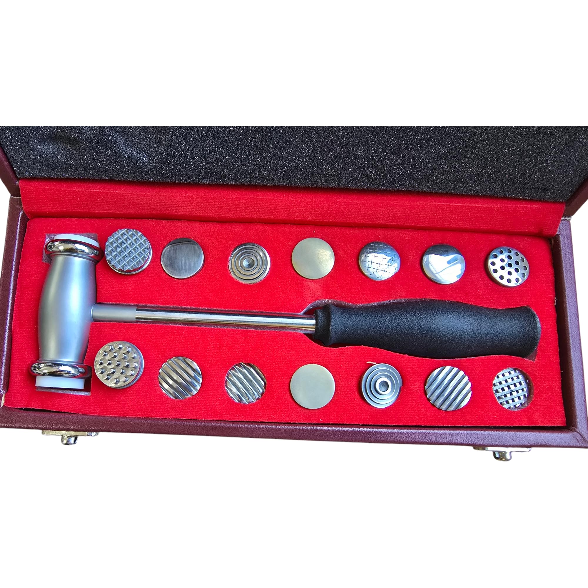 Marteau de texturation à 16 faces interchangeables - Marteau de texture pour arts et loisirs créatifs - Outils de fabrication de bijoux - Idées cadeaux PTL®