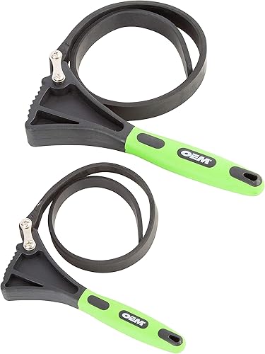 OEMTOOLS 24720 Llave de correa de goma de 2 piezas, llave de tubo de goma, juegos de llaves ajustables, agarre de llave de 4 y 7 pulgadas