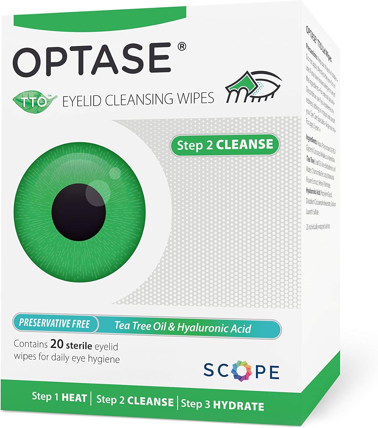 Optase Tea Tree Oil Eye Lid Cleansing Wipes For Daily Eye Lid Hygiene And Relief For Tired And Dry Eyes 20 Wipes Amazon Co Uk Health Personal Care