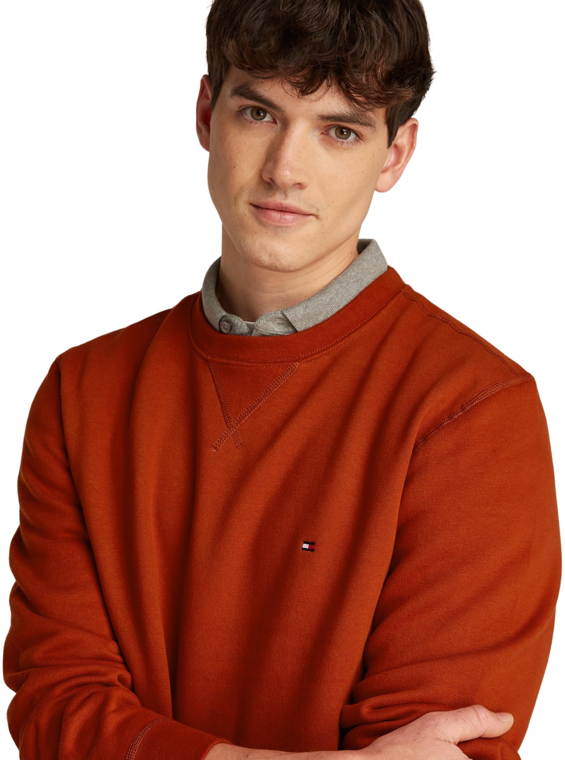 Tommy Hilfiger Uomo Felpa Essential Fleece Crew Neck Regular Fit