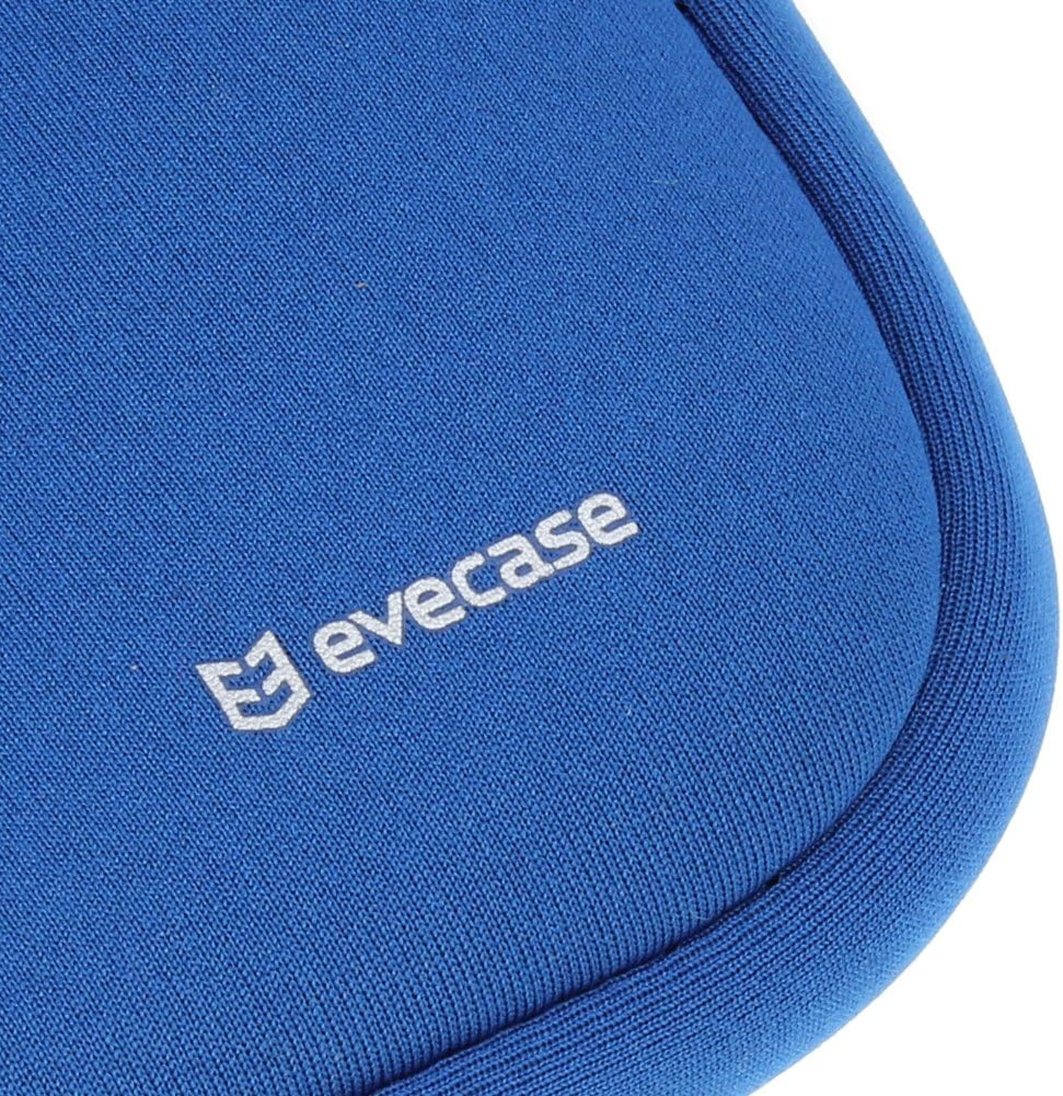 Evecase Kids Tablet Neoprene Sleeve Case Slim Briefcase w/ Handle & Accessory Pocket / Ultra Portable Travel Carrying Case Sleeve Portfolio Pouch Cover for Tabeo e2 8 inch – Blue