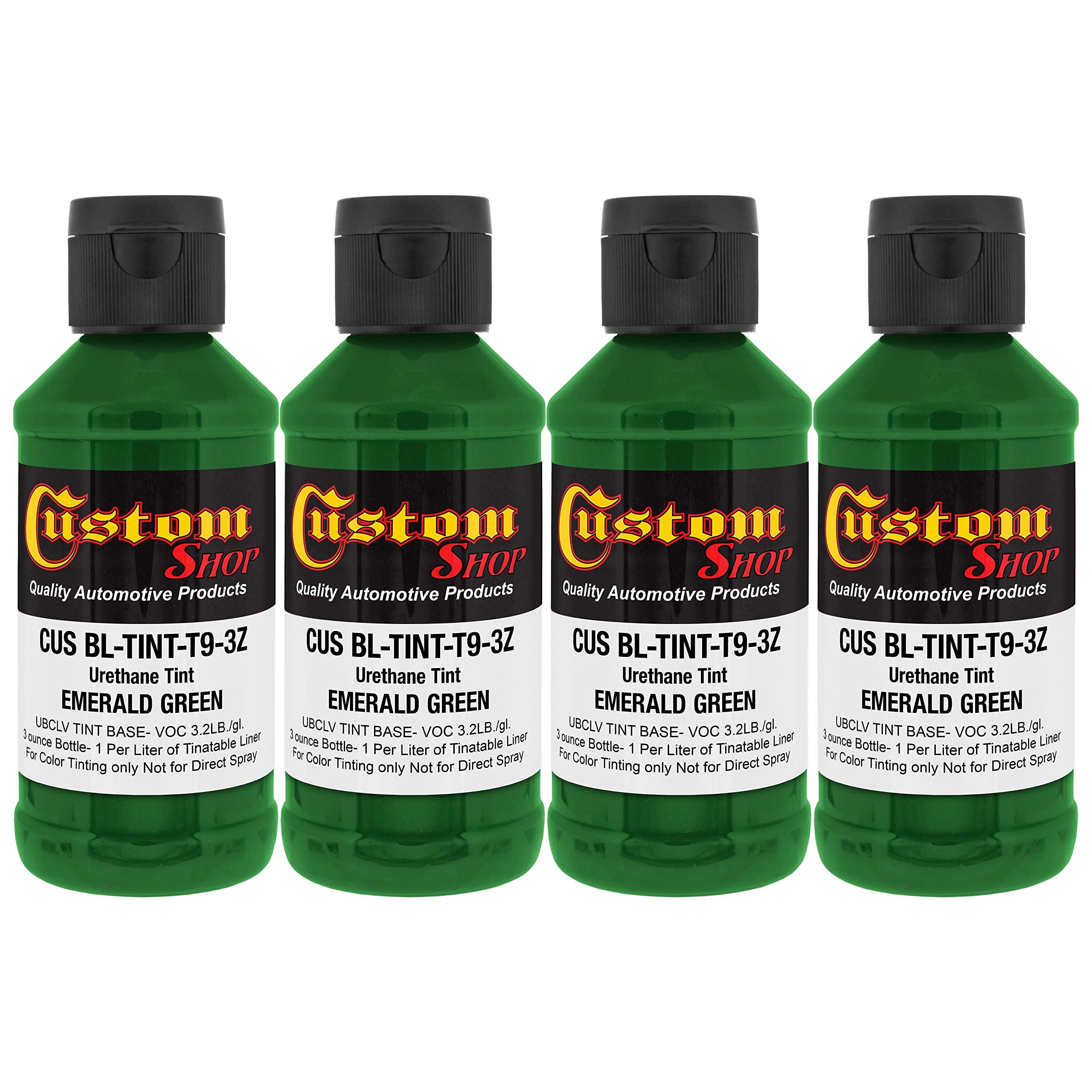 Custom Coat 3 Ounce, Emerald Green, Bedliner Tint Concentrate, 4 Pack