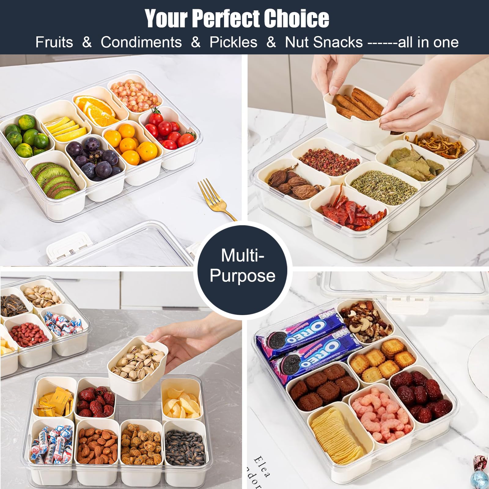 Picnic Tray Buy Mifoci Round Divided Serving Tray Plastic Fruit