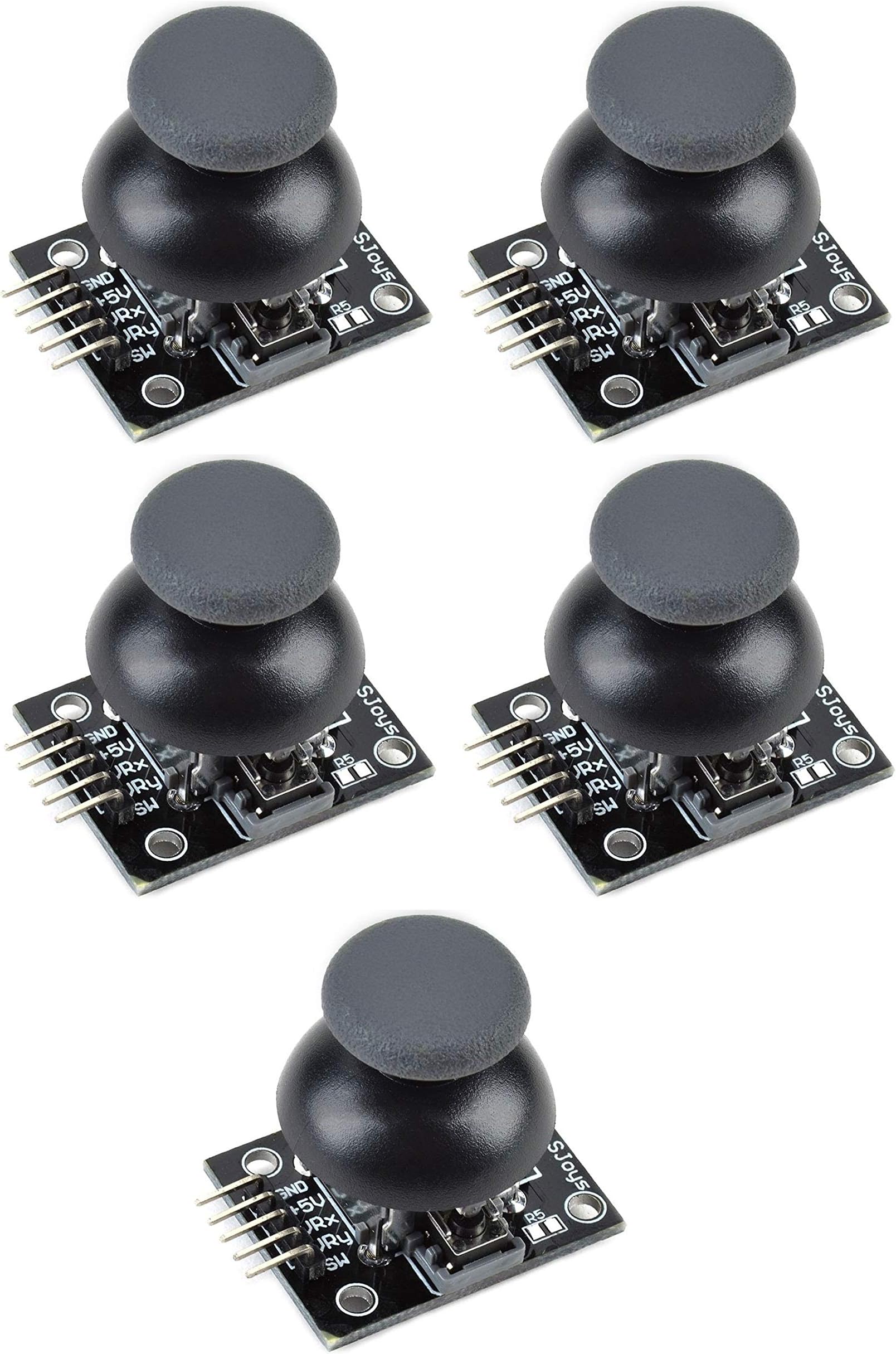 Game Joystick Sensor Game Controller Sensor Joystick Breakout Module for PS2 Arduino Raspberry Pi (Pack of 5)