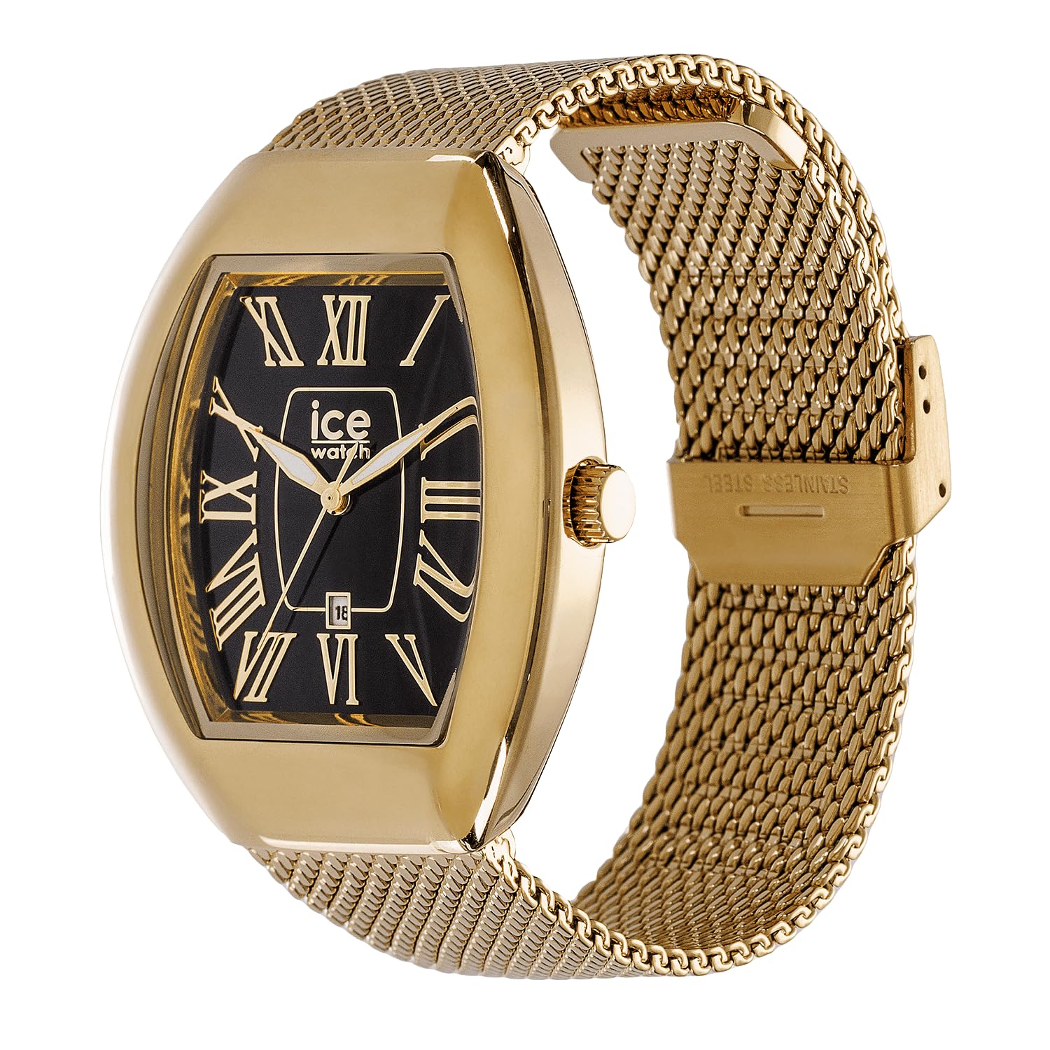 Ice-Watch - ICE boliday Dome Metal mesh - Reloj dorado de señora con brazalete de acero inoxidable (Small)