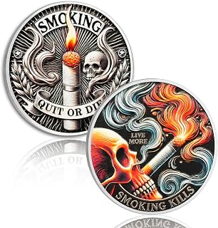 Quit Smoking Recovery Coin, Smoking Kills Sobriety Coin - Addiction Recovery Medallion for Smokers to Relieve Anxiety, Nicotine Anonymous Gifts for Men & Women