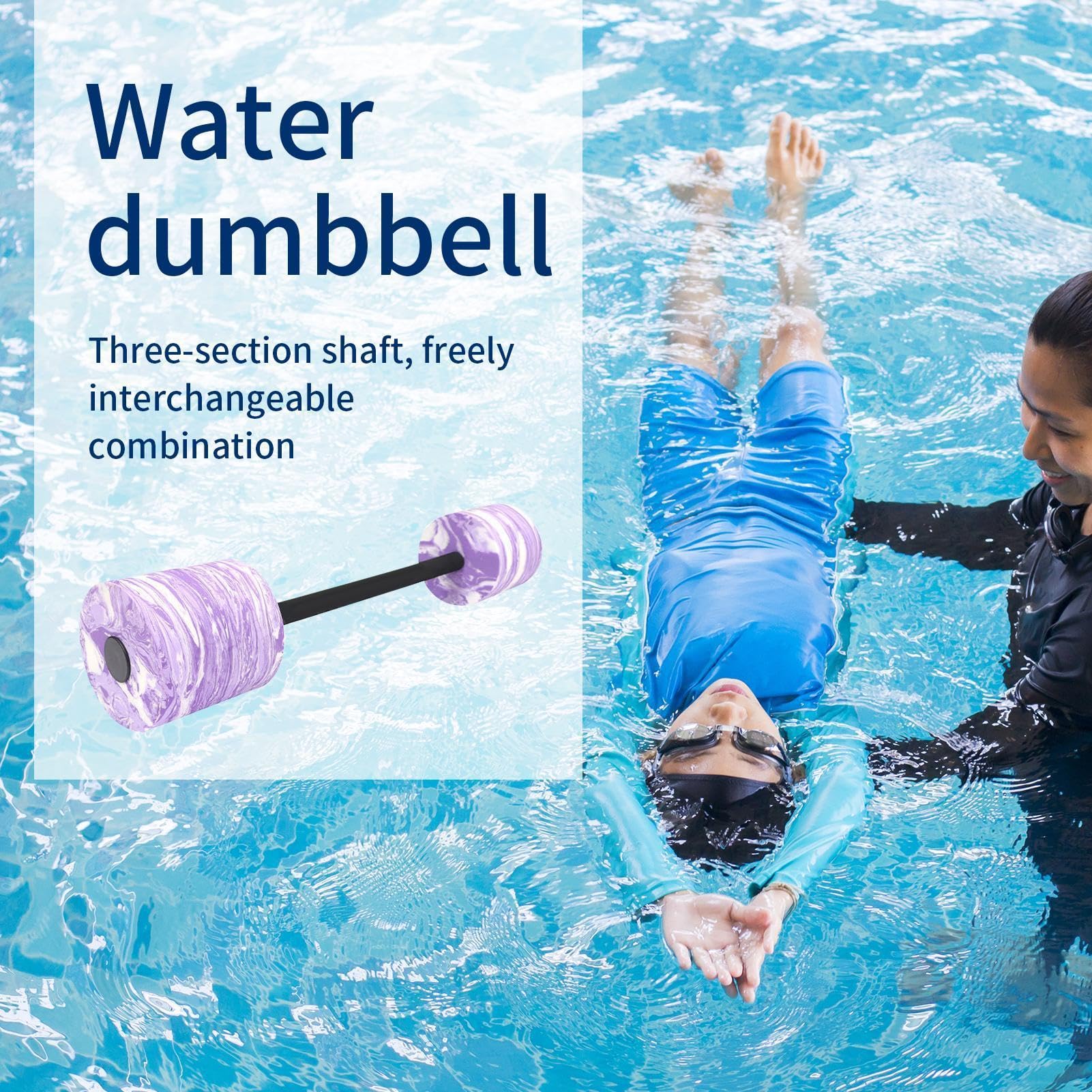 Hantle do aerobiku wodnego – lekkie ciężarki treningowe do aqua | hantle do pływania, do treningu pływania, wspomagania rehabilitacji, fitnessu i jogi