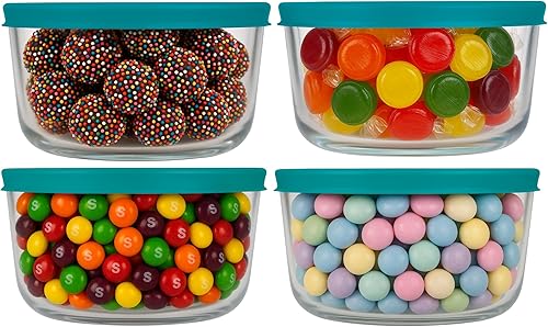 Recipientes de vidrio para almacenamiento de alimentos con tapas herméticas sin BPA para preparación de comidas, sobras para hornear, loncheras,