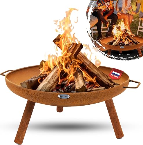 Outdoor Living Brasero de 60 cm de diamètre avec pieds et p HEAT