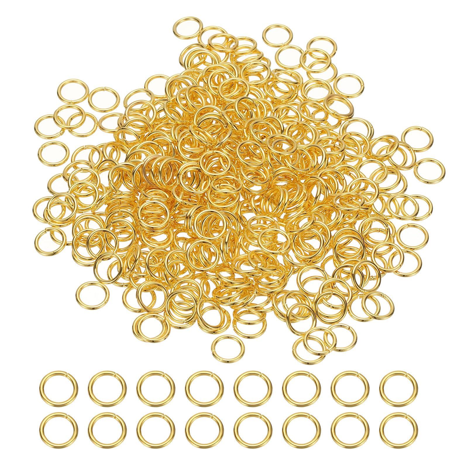 Anneaux ouverts 9mm dorés pour fournitures de fabrication de gemmes et accessoires de mode