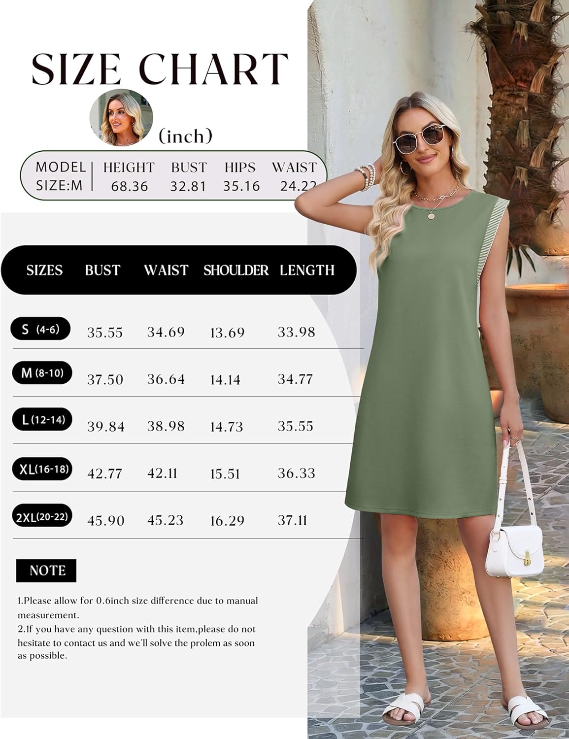 WEACZZY Summer Dresses for Women 2026 Casual Crewneck Fit Beach Vacation Dress Sleeveless Loose Sundress with Pockets - Image 6