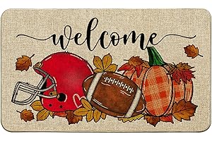 Baccessor Fall Autumn Football Doormat for Indoor Outdoor Front Door