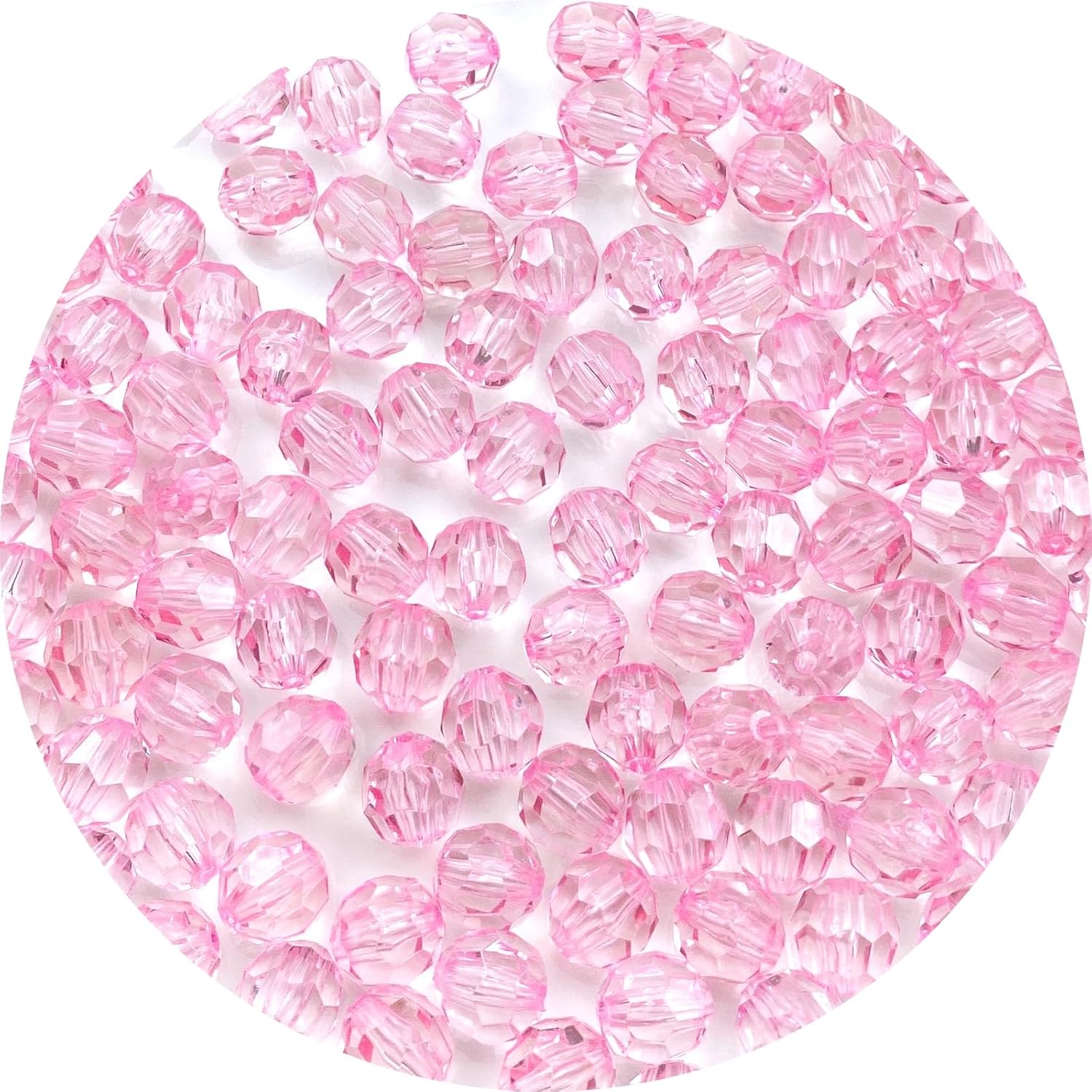 500 Silver Tone Faceted Round Acrylic Spacer Beads – 6mm Disco Ball Spacers For Jewelry