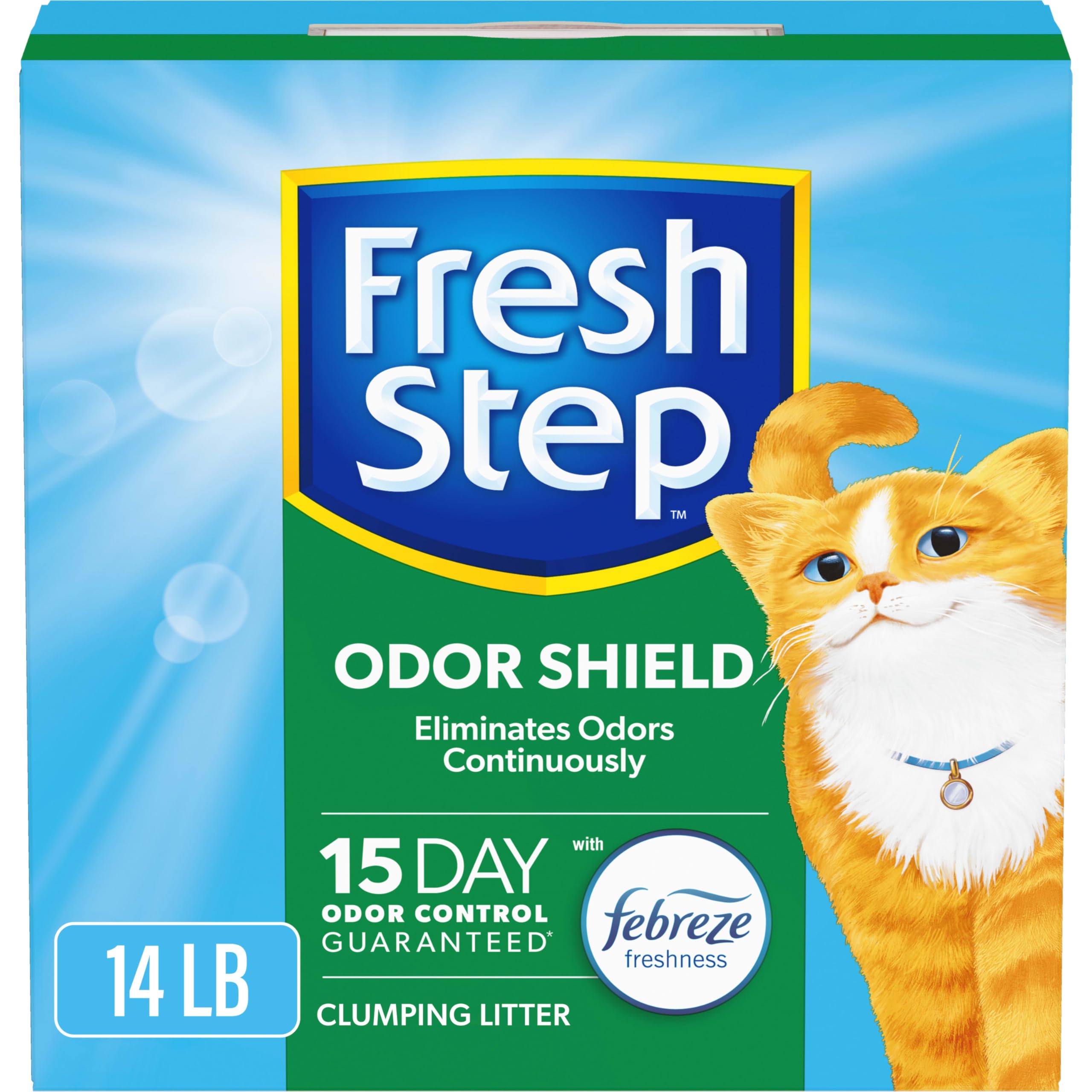 Fresh Step Odor Shield Clumping Litter With Febreze Freshness, 14 lb. Box