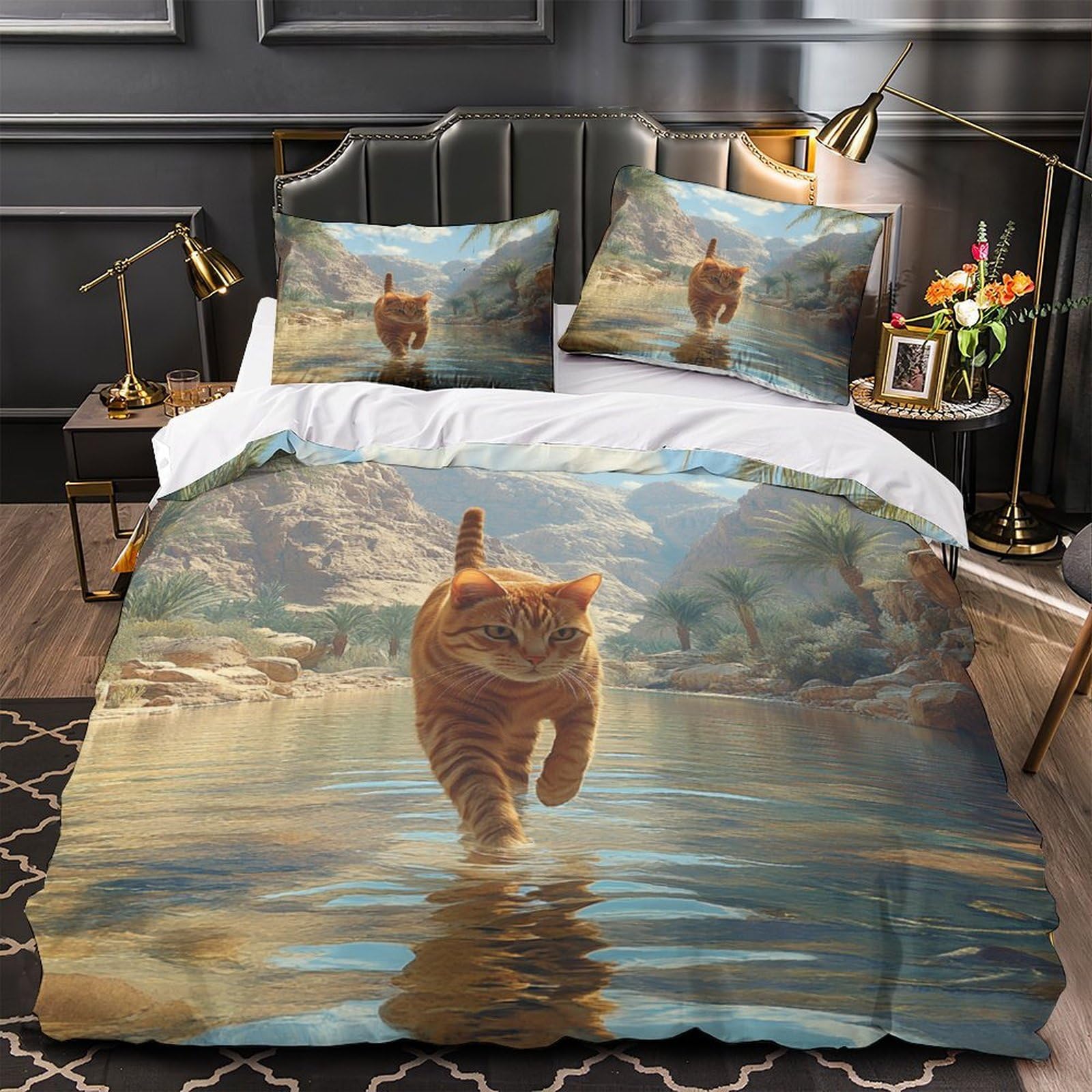 Housse de couette 200x200cm illusion d'optique pour créer une chambre d'ado fille tendance