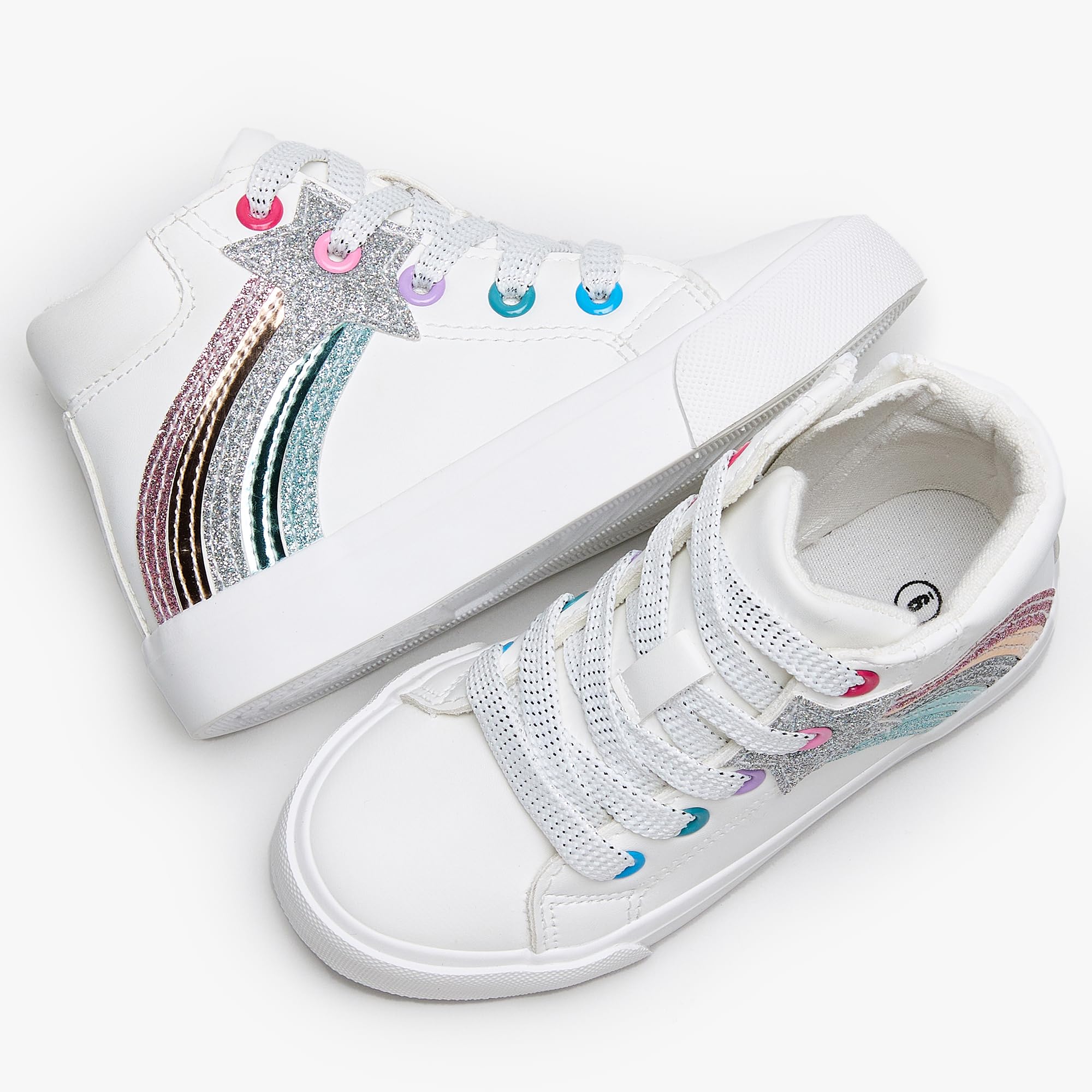Weestep Zapatos de lona con purpurina para niña