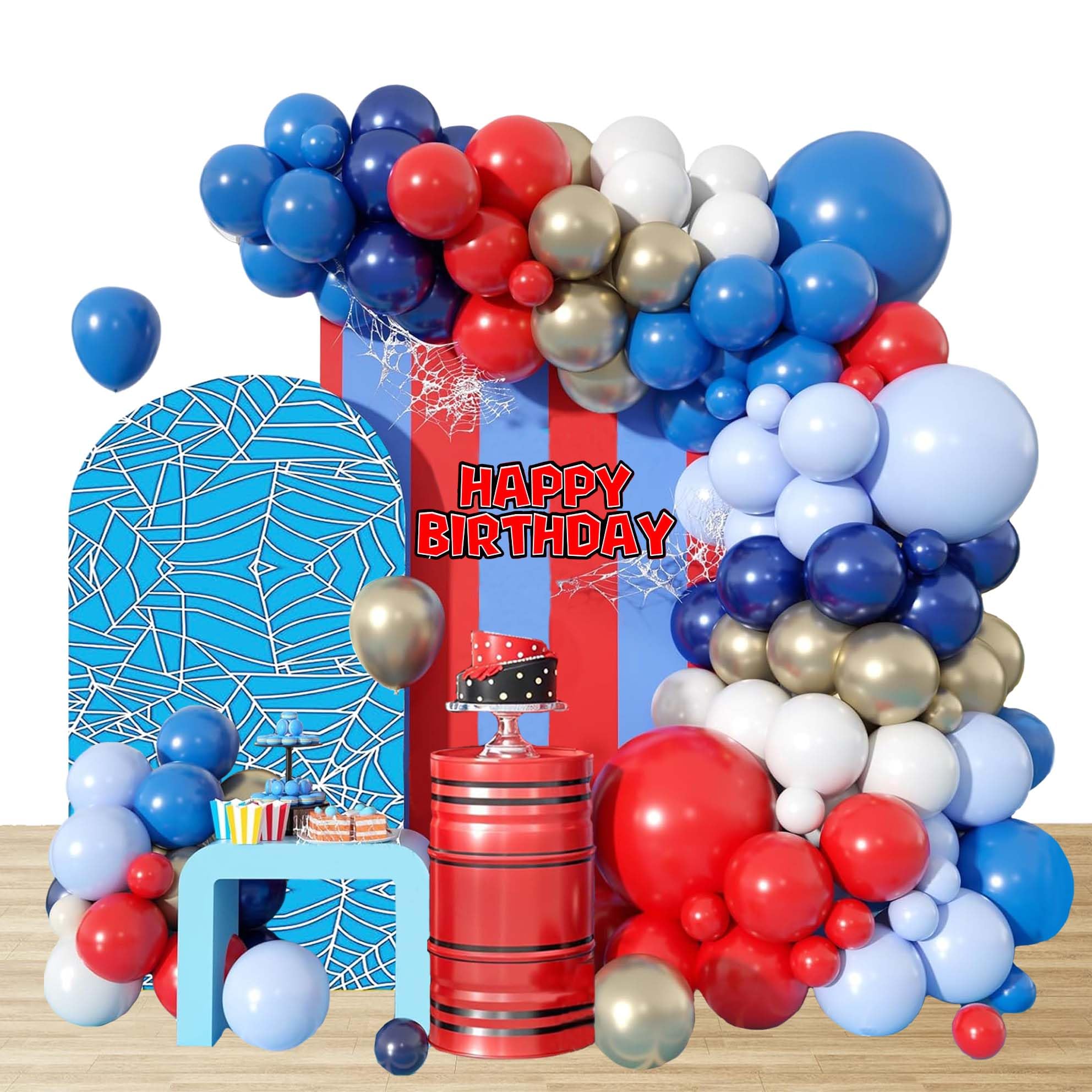 Birthday Party Spider Arch Garland Kit Birthday Balloons Decorations Spider Theme Party Favor