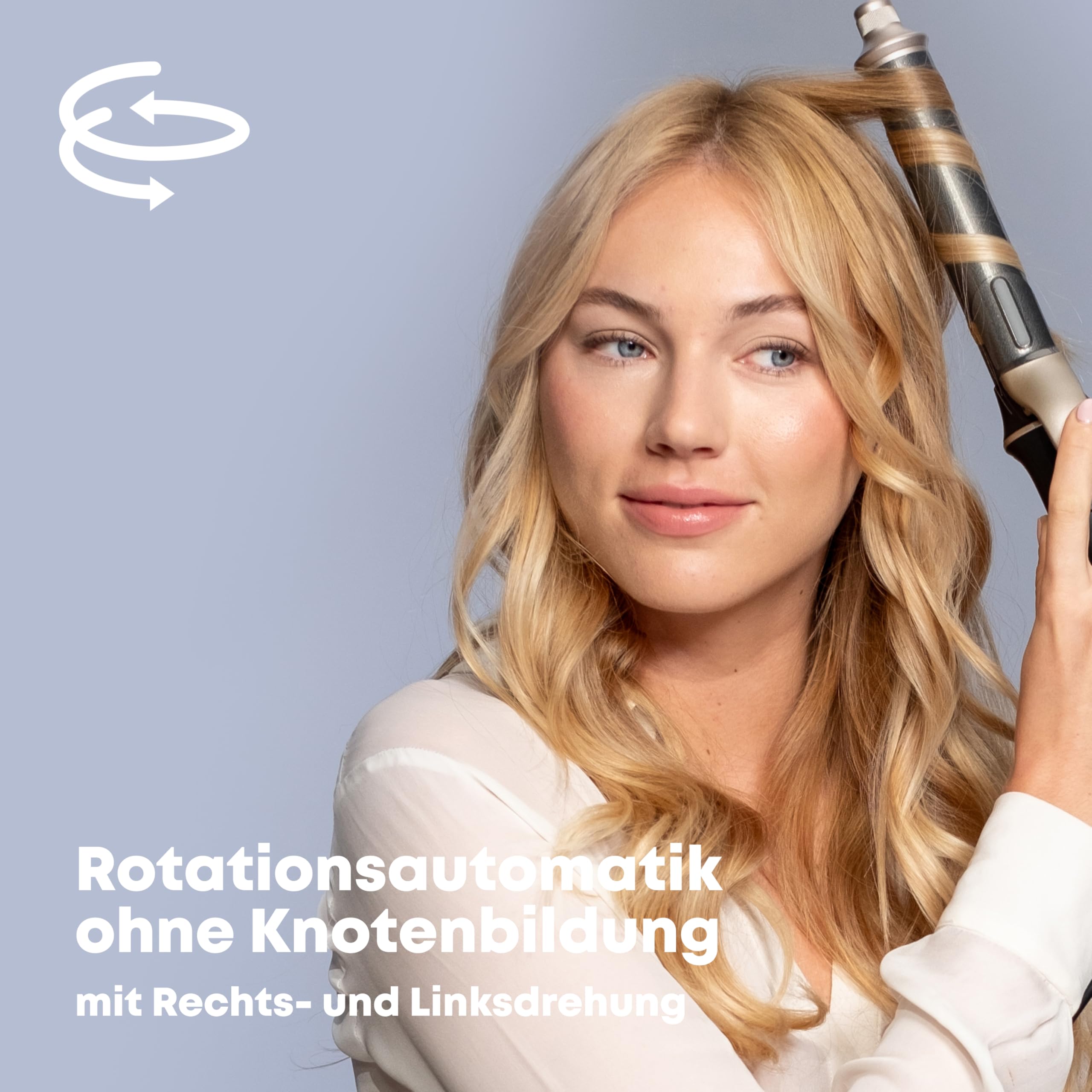 REVAMP Auto Revolve Lockenstab Rotierend - Automatisch, Keramik | Automatischer Lockenstyler, Große Locken und Wellen, Langer Keramikzylinder, Beach Waves