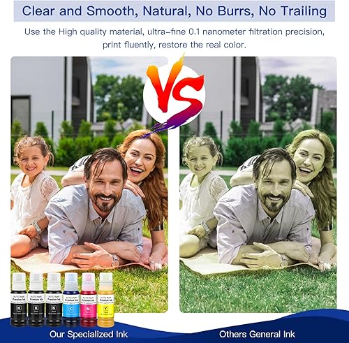 Miniatura 5 de Botellas de repuesto de tinta 522 de 20.3 fl oz compatibles con Ecotank et-2800, EcoTank ET-2720, ET-2803, ET-2840, ET-2400, ET-4800, ET-4810,